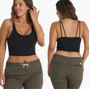 Vuori Halo Performance Crop Tank Top built in bra  ***size tag missing see pics
